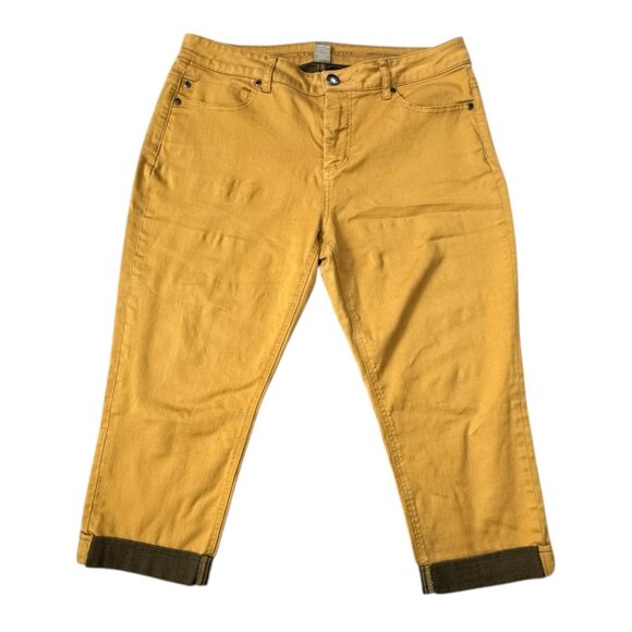 Liverpool Jean Co Abby Skinny Jeans in Honey Cropped with Roll-up Hem Womens 14 - Picture 3 of 10